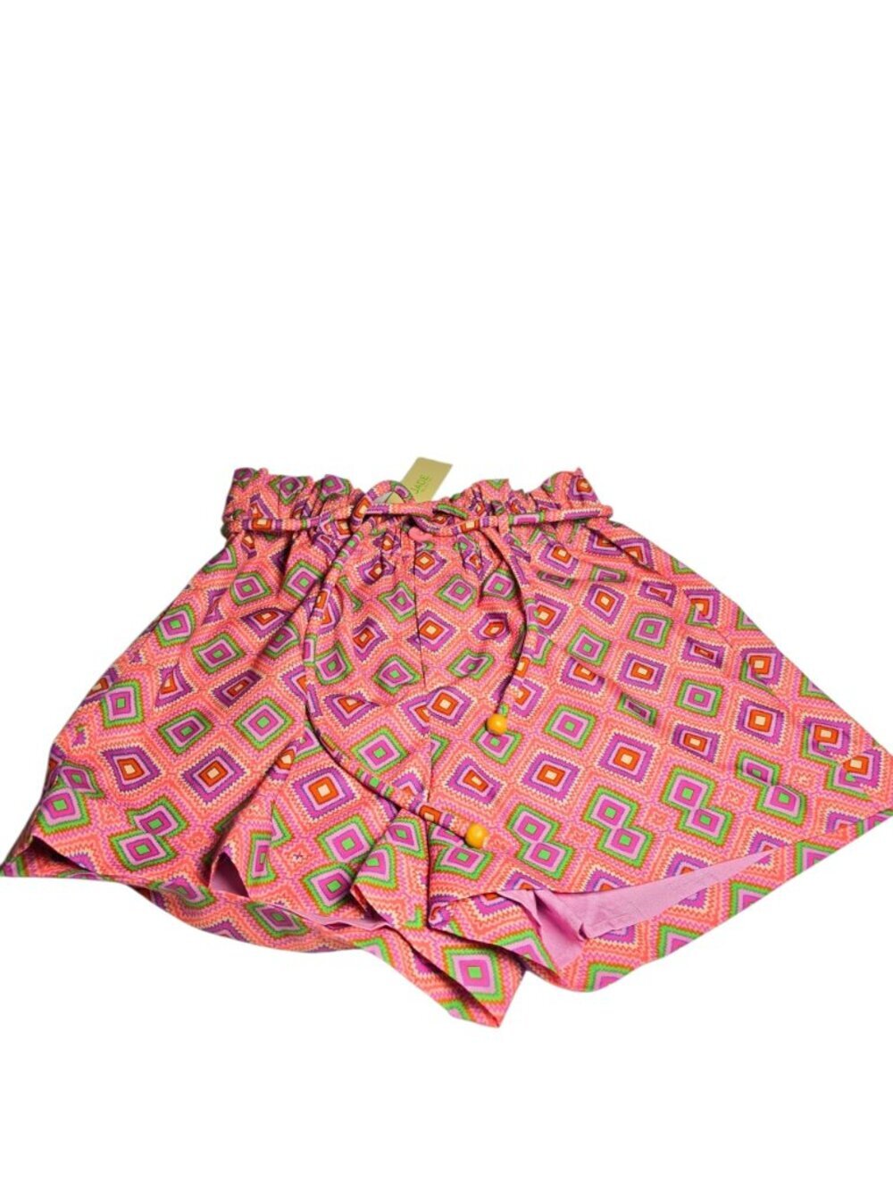 Jade Geometric Orange Pink Women's Artsy Boho Sz L